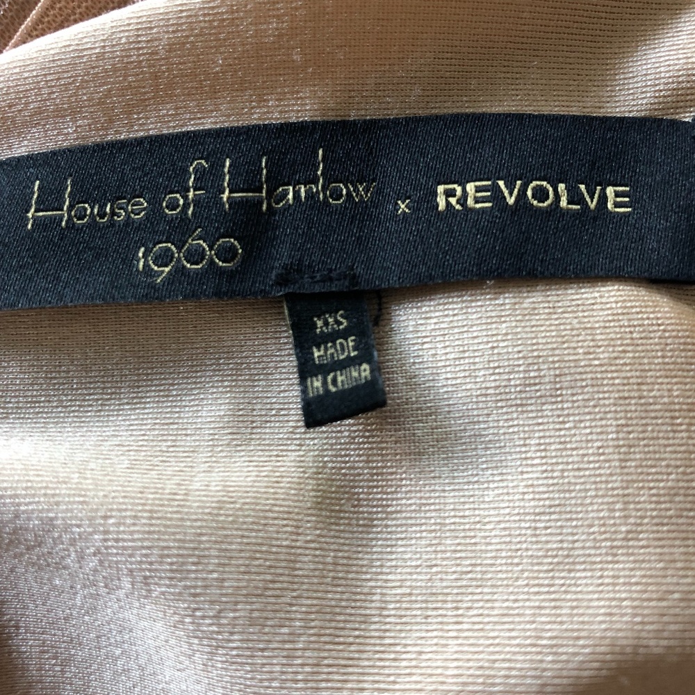 House of Harlow 1960 x Revolve polka dot silver babydoll ruffled mini Dress XXS - Picture 10 of 11
